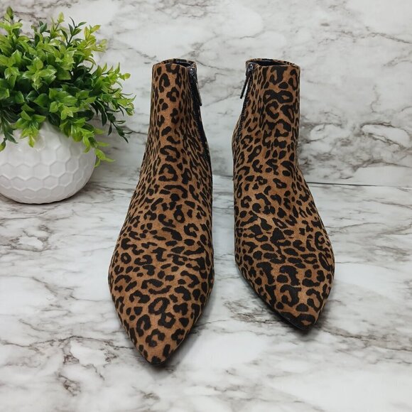 CIRCUS SAM EDELMAN KIRBY Kitten Heel Ankle Boots Women's Leopard Print Size 8 - Picture 3 of 10